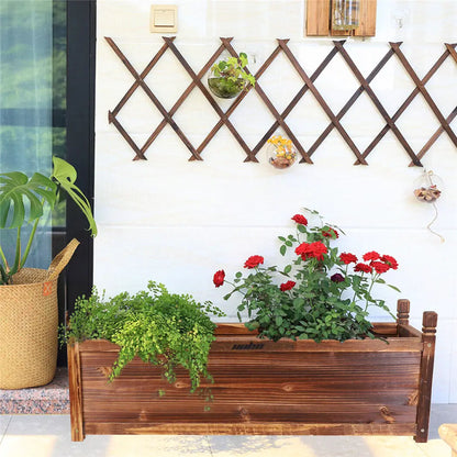 Wood Planter Box Outdoor  Garden Planter Bed for Vegetables