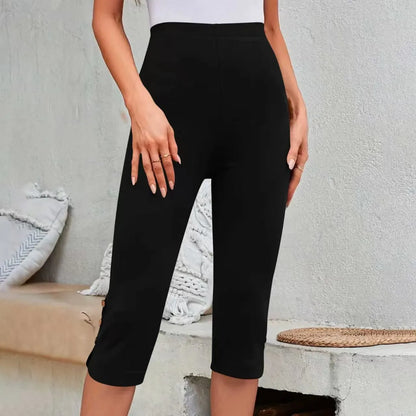 High-Waisted-Foot Pants Women's Mid-Calf Trousers