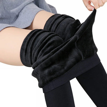 Winter Leggings For Women Warm Solid Color Velvet Leggins High Waist Leggings