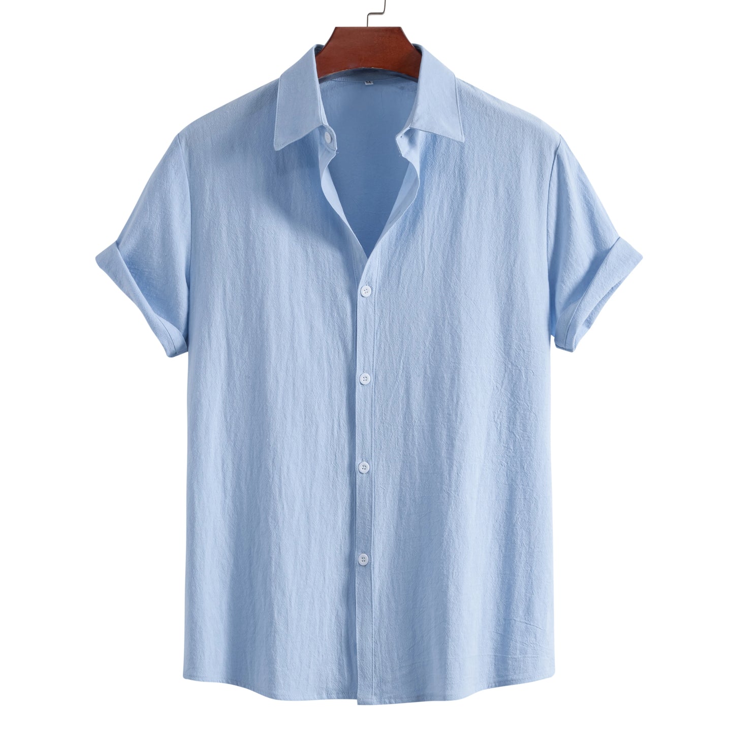 men's short-sleeved shirt summer fashion  pure cotton top versatile casual comfortable