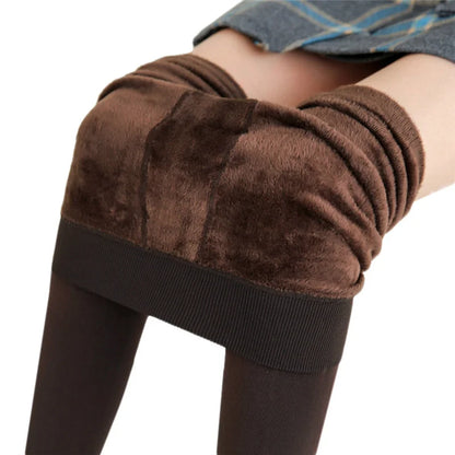 Winter Leggings For Women Warm Solid Color Velvet Leggins High Waist Leggings