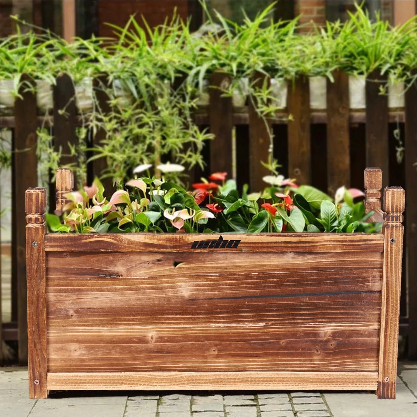 Wood Planter Box Outdoor  Garden Planter Bed for Vegetables