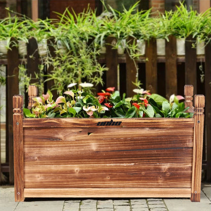 Wood Planter Box Outdoor  Garden Planter Bed for Vegetables