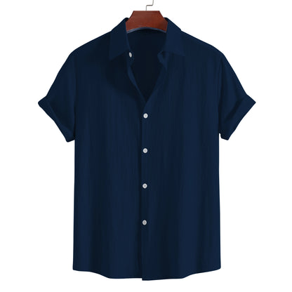men's short-sleeved shirt summer fashion  pure cotton top versatile casual comfortable