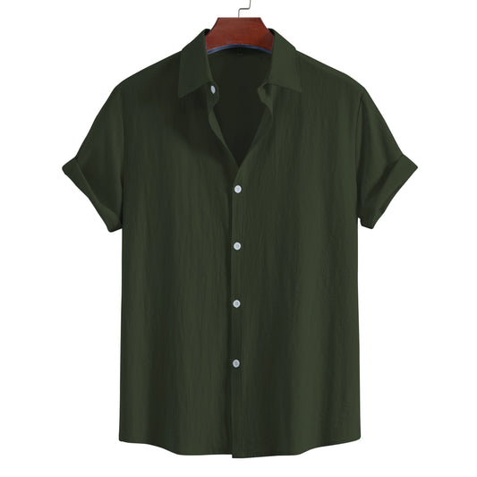men's short-sleeved shirt summer fashion  pure cotton top versatile casual comfortable