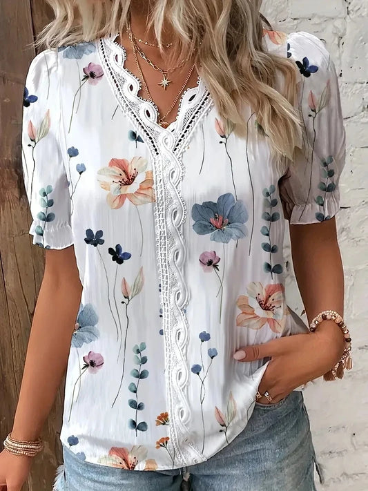 Women Summer V Neck blouse