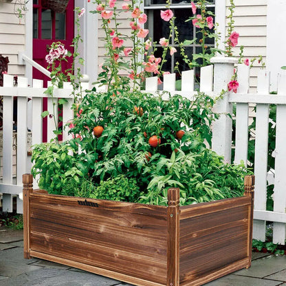 Wood Planter Box Outdoor  Garden Planter Bed for Vegetables