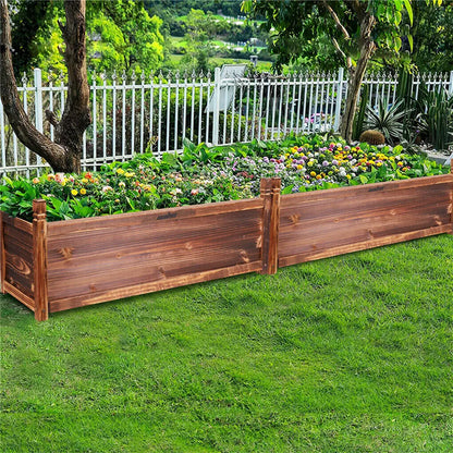 Wood Planter Box Outdoor  Garden Planter Bed for Vegetables