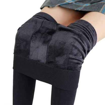 Winter Leggings For Women Warm Solid Color Velvet Leggins High Waist Leggings
