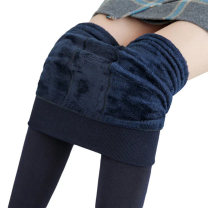 Winter Leggings For Women Warm Solid Color Velvet Leggins High Waist Leggings